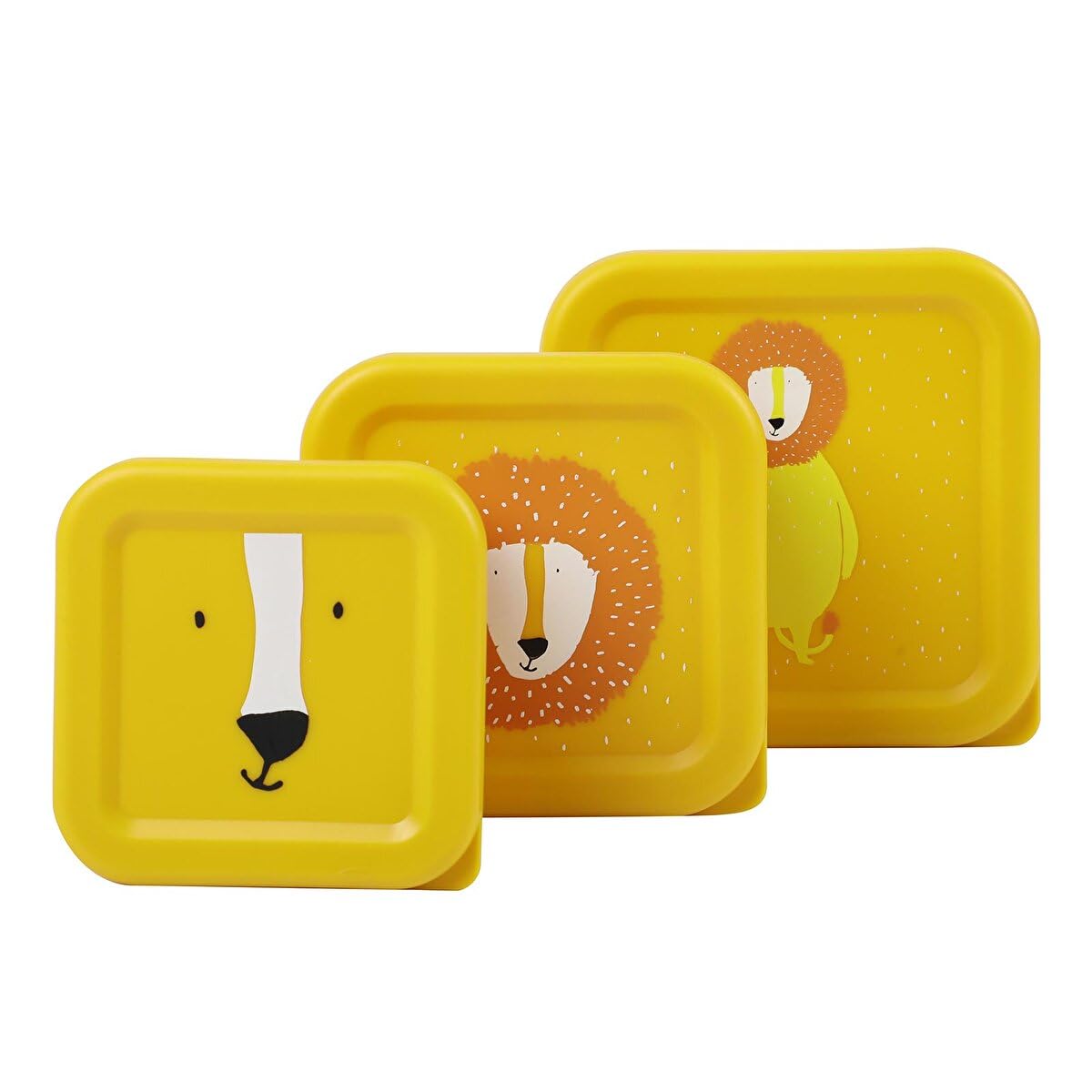 Mellis Trixie - Boîtes à Goûter pour Enfants - 3 Pièces (Mr. Lion)