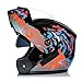 Produktbild MYSdd Herren Flip Motorradhelm Dual Lens Anti-Glare mit interner Sonnenblende Modular Moto Racing Helm - f1 XL