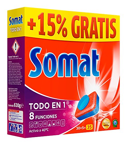 Preisvergleich Produktbild Somat Tabs Alles in 1 Bremsbelagsatz Spülmittel für Spülmaschinen, 35 Stück [Pack 3]