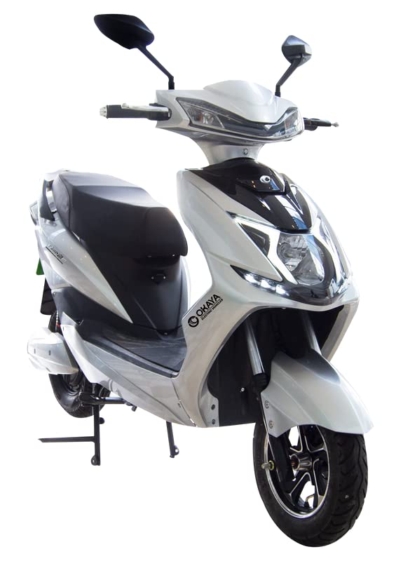 Okaya FREEDUM Electric Scooter 7075 km Range Per Charge Silver