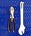 Wall Control Pegboard Organizer 8 ft Pegboard Master Workbench Kit with Blue Toolboard and Black Pegboard Hooks