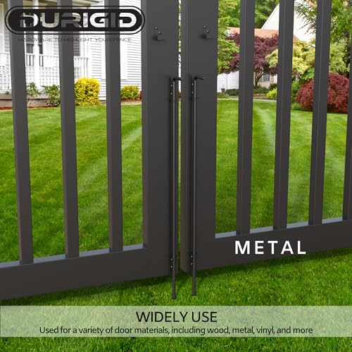 Image of 36 Inch Gate Cane Bolt Gate Ground Drop Rod, Heavy Duty Drop Rod Gate Latch for Wooden Vinyl Fence, Black Finished Cane Bolts for Gates, 1 Pack