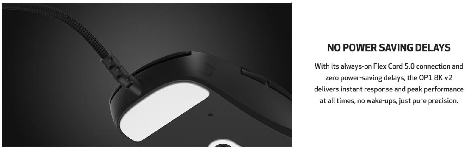 End Game Gear OP1 8K v2 - Ratón para juegos con cable, luz 49,5 g, interruptores principales intercambiables Kailh GX para diestros, sensor óptico PixArt PAW3395U, 30000 DPI, tasa de sondeo de 8000 Hz