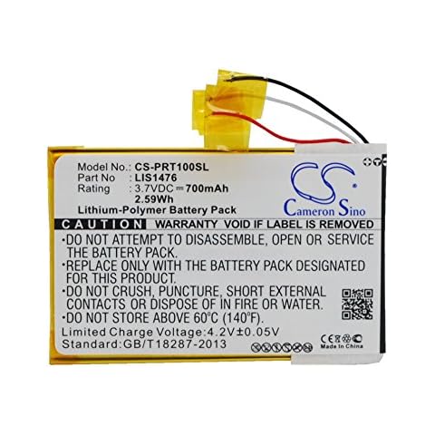 TECHTEK Baterías Compatible con Sony PRS-T1, PRS-T2, PRS-T3, PRS-T3E, PRS-T3S Cover