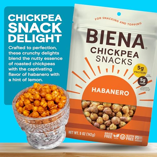 image for BIENA Chickpea Snacks - Crunchy Roasted Chickpeas - High Fiber Vegan P
