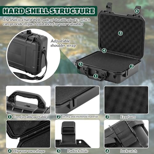 Maleta Protectora Impermeable 14.3 x 11.4 x 4.5 Pulgadas miniatura 3