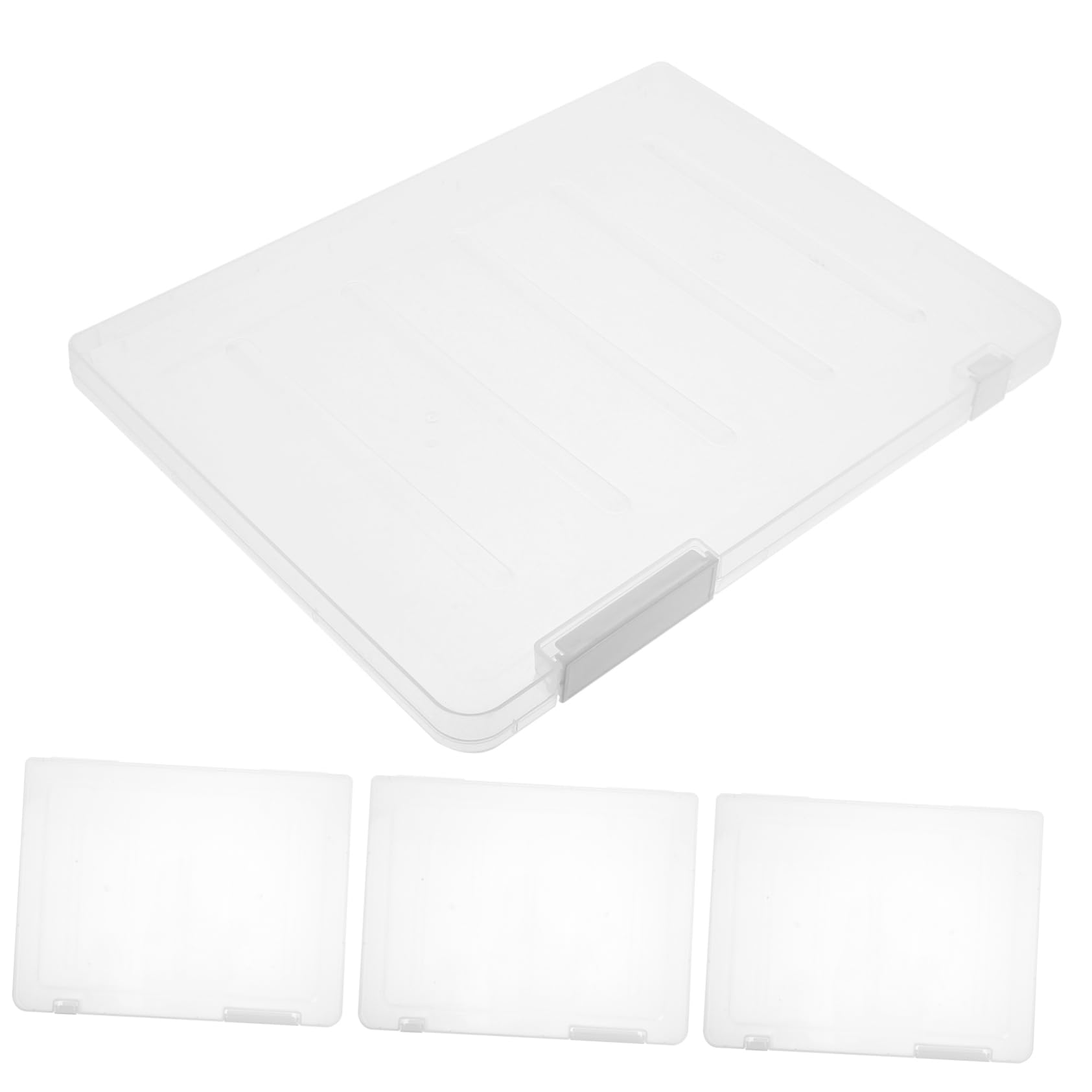 Uonlytech Scatola Organizer Documenti Trasparente PP 4 Pezzi per Ufficio