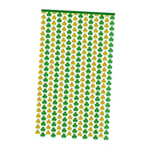 Harilla Cortina Franja con Franja de Día de 100x200cm St, Dorado Y Verde, Individual