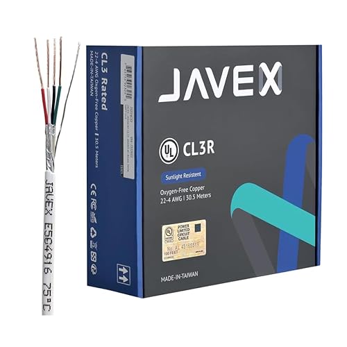 JAVEX Cable 224 UL13 CL3R calibre 22 AWG 100% cobre blindado, sin oxígeno Hilos de cobre HighFlex para seguridad, control e instalación del sistema disponible en Yaxa Costa Rica