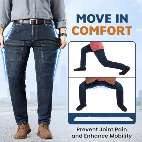 Mecutie Jeans, Comfortable Multi-Pocket Cargo Jeans, Cargo Jeans for Men, Stretch Jeans Pants for Men4