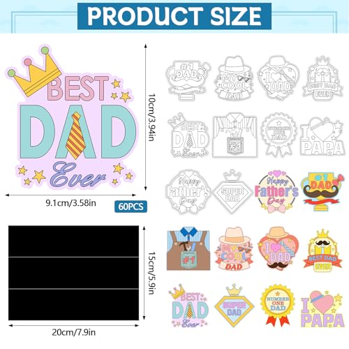Kit de Imánes DIY para Día del Padre 60 Piezas miniatura 2