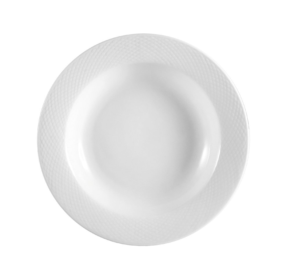 CAC China BST-3 Boston - Cuenco de porcelana (24 unidades, 22,8 cm), color blanco