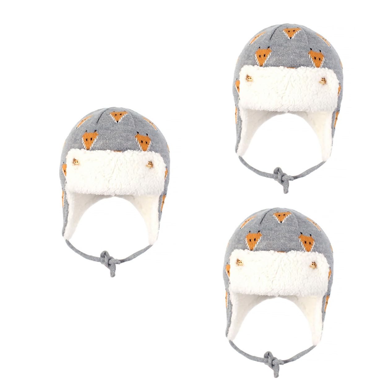 CALLARON Bonnet de Ski Bonnet Hiver Casquette Chaude Bonnet Bebe Bonnet Enfants Bonnet tête de Mort en Tricot Enfant Hiver Chapeau Bonnet Coton Enfant Casquette de Ski d'hiver Grey