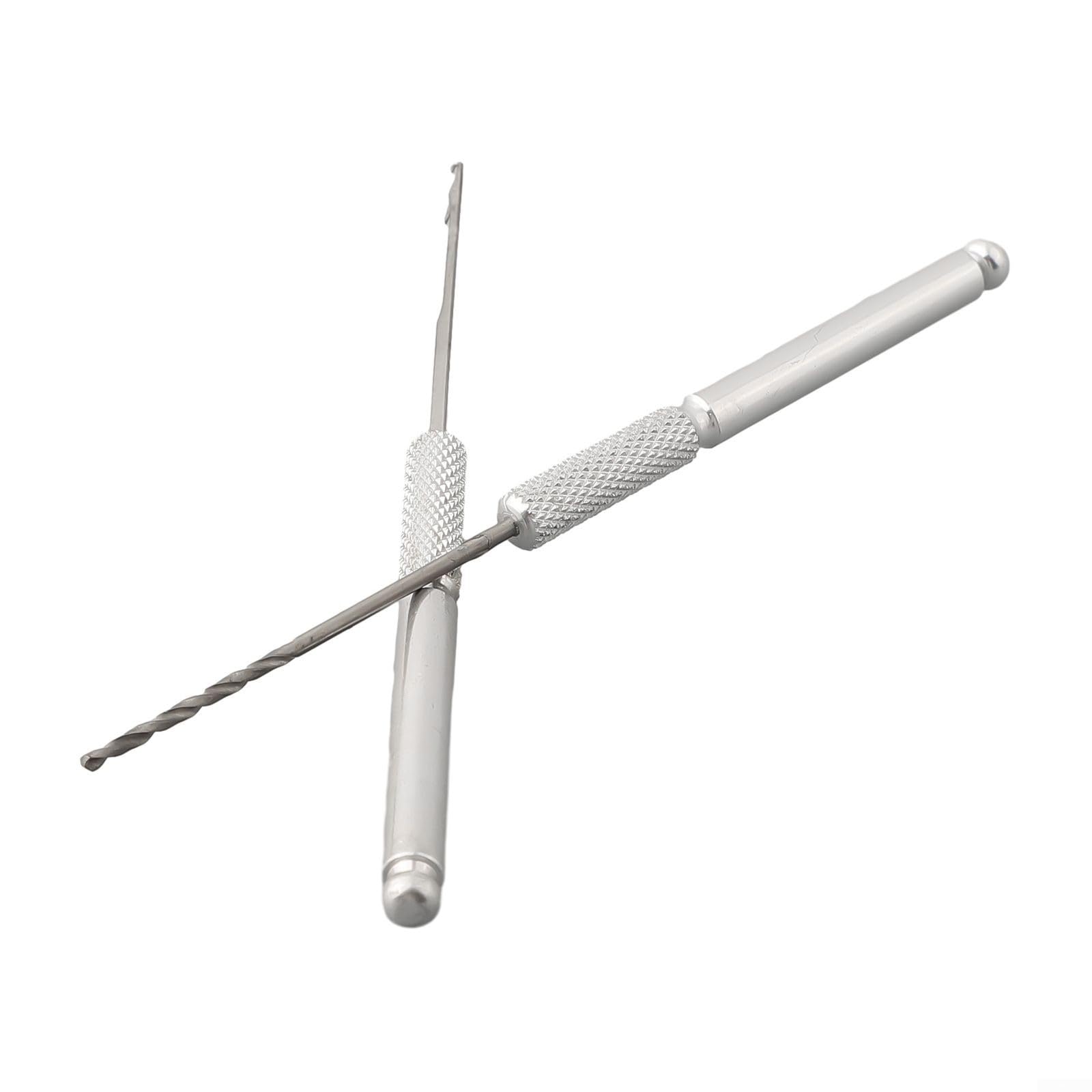 Juego de 2 agujas de cebo de pesca de acero inoxidable, kit de herramientas de taladro Boilie para pesca gruesa de carpas