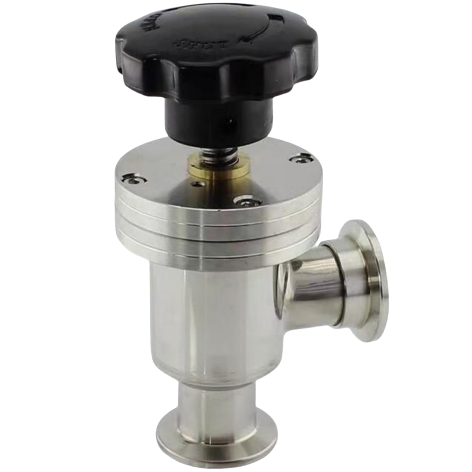 1 válvula aislante de fuelle de vacío de ángulo recto KF-40 de 90°, deflector de tres vías SS304 de alta conductancia, perfecto para uso industrial y de laboratorio y eficiente