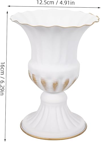 Miniatura 2 de BESPORTBLE Decoración de mesa de boda, 2 piezas, maceta clásica de urna conmemorativa, jarrón de cementerio, tumba, soporte para flores, maceta de