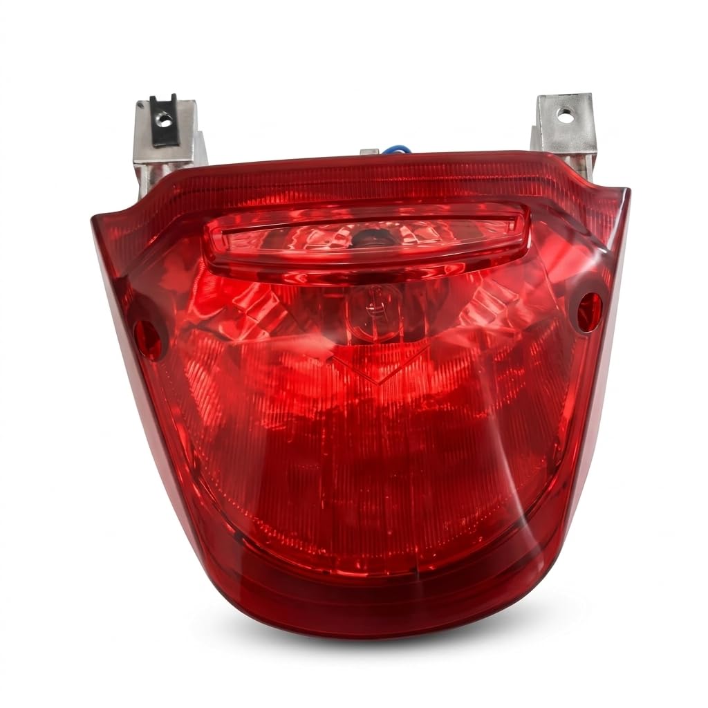 Tail Light Assembly Compatible for TVS Star Sports Old Model | Rear Brake Stop Lamp with Red Lens | Durable OEM Fit Tail Light for Motorcycle | Easy Installation & High Visibility-image-1