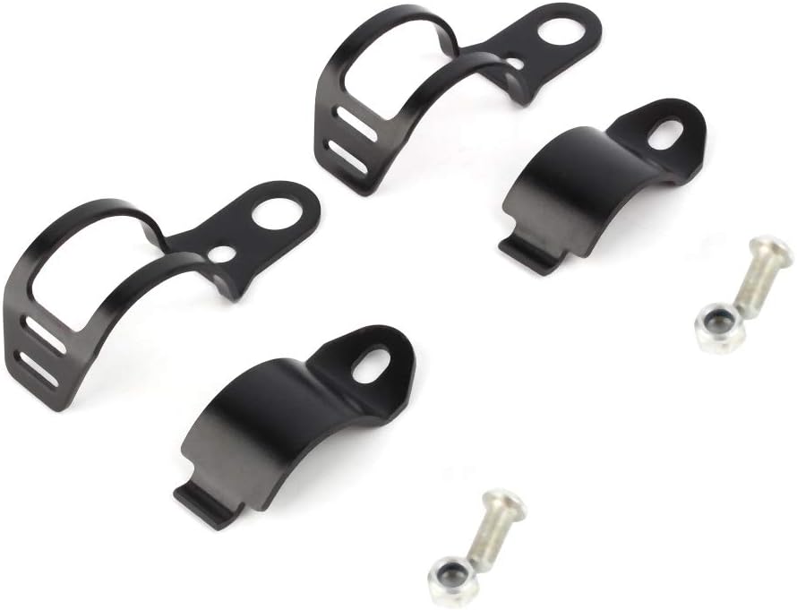 Motorbike Indicator Turn Signal Fork Bracket, Motorbike Turn Signal Mount Bracket, with 30-43mm Fork Relocation Clamps Black HNH for Motorcycle