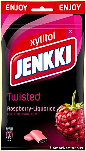 Jenkki Enjoy Twisted Raspberry - Regaliz - Original - Finlandés - Xilitol - Goma de mascar