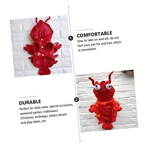 Disfraz de langosta para perro color rojo talla S miniatura 6