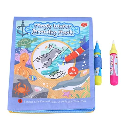 Shanrya Libro de Tela para Bebés, Libros de Tela para Bebés con Dibujo de Agua, Juguetes para Pintar, Regalo para Niños para Sus Hijos