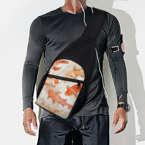 Bolso Sling para Mujer y Hombre con Estampado Naranja miniatura 7