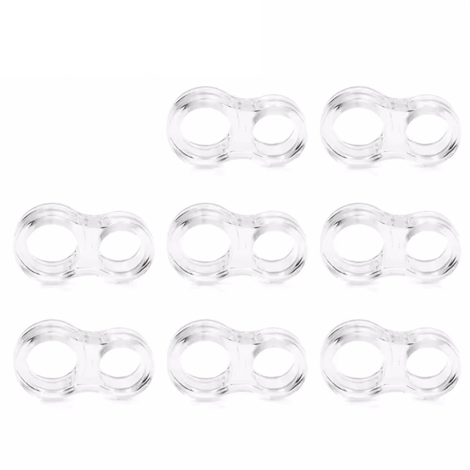 Door Stop Transparent PVC Doorstop Door Handle Protector, Home Hardware Buffer Furniture Protection Pad Shockproof Stopper(Double Circle 8Pcs)