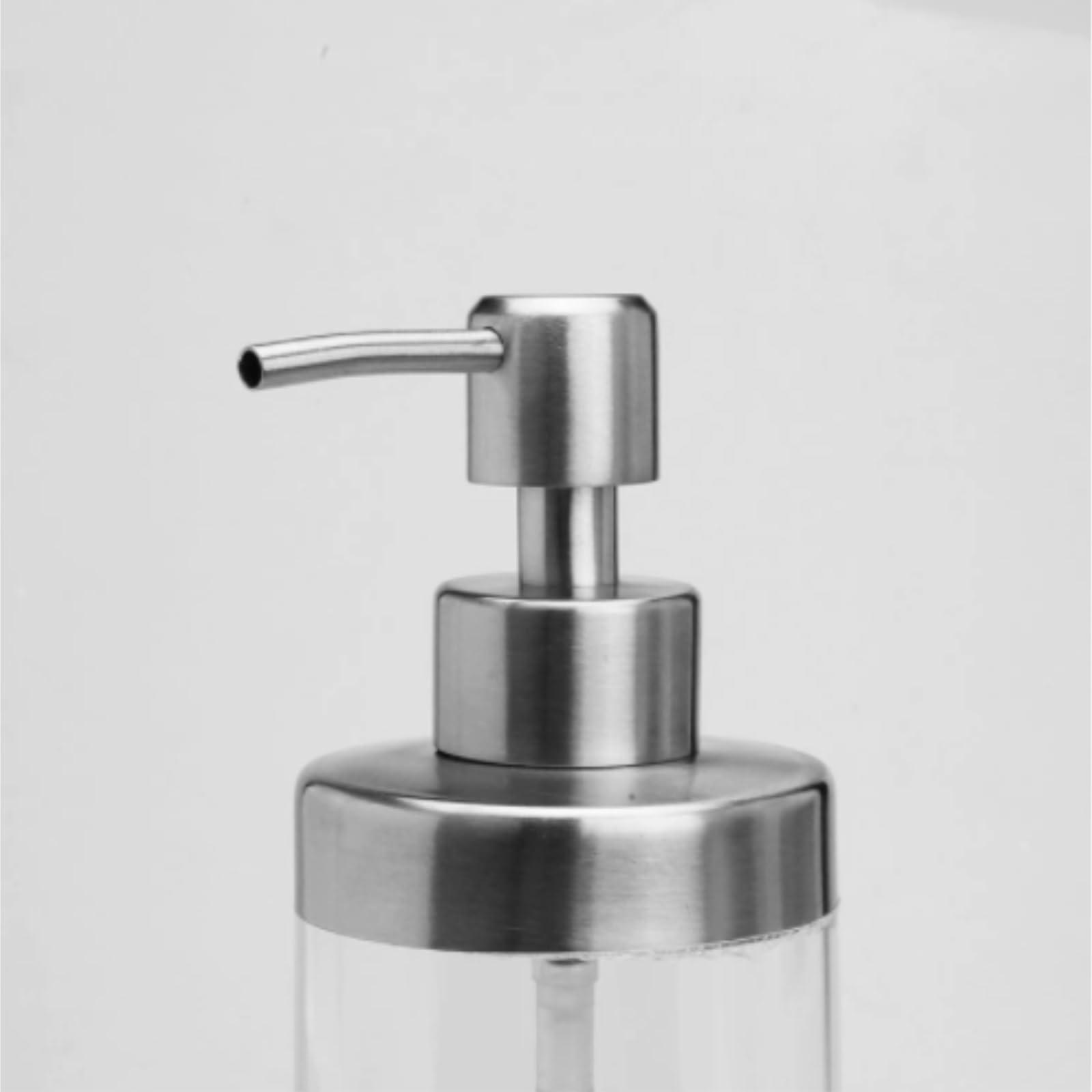 Dispensador de Jabón Líquido Dispensador De Jabón con Bomba Acero Inoxidable Y Acrílico For Líquido 350 Ml Botellas de Aseo