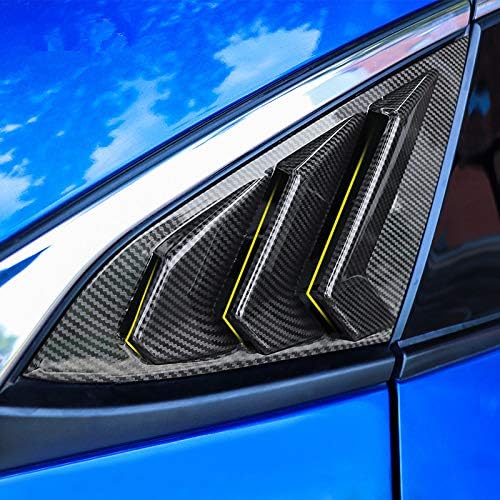 ZiWen 2X Sport Style Carbon Fiber Print Quarter Window Scoops Louvers for Honda Civic Sedan 2016 2017 2018 2019 2020 2021