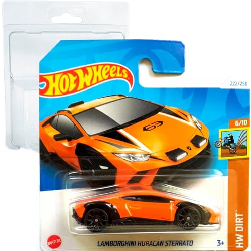 Hot Wheels Lamborghini Huracán Sterrato HW Drift 6/10 (222/250) HRY87 Naranja 2024 + Protector Short Card Frikimonkey