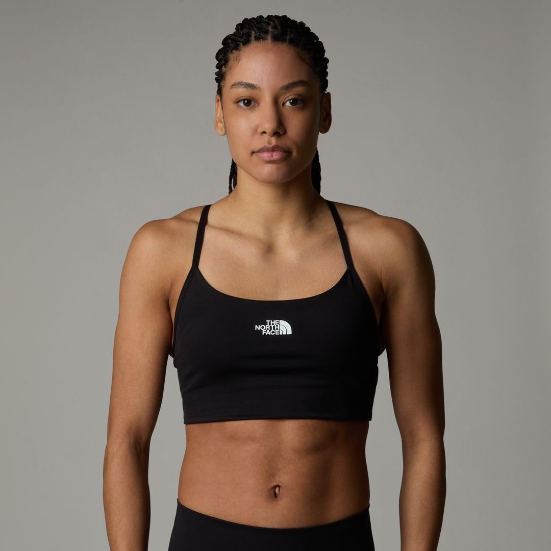 The North Face Women's Flex AOP Sports Bra, TNF Black Waterfall Pri, S
