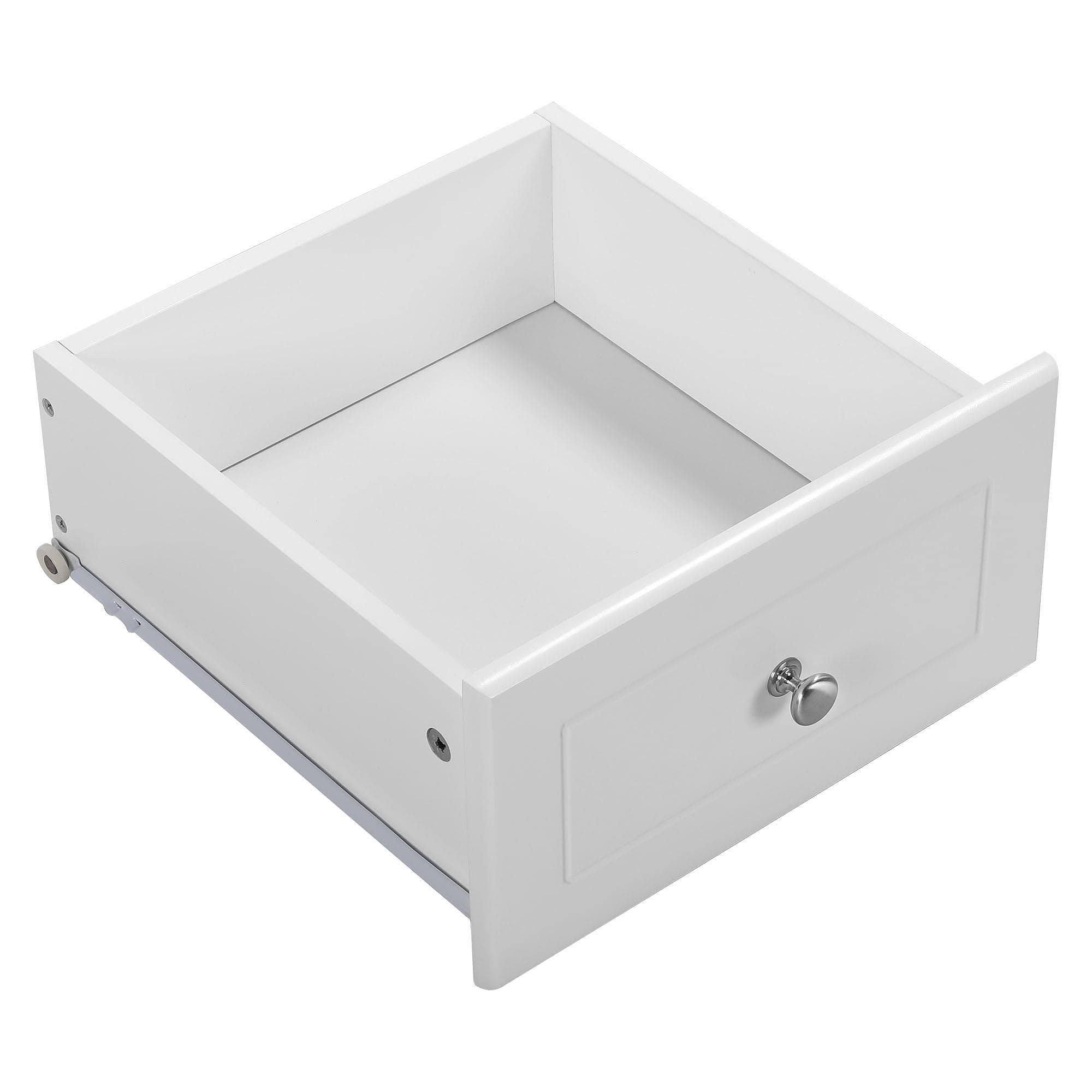 Yaheetech Tables de Chevet Lot de 2, Table de Nuit en Bois, 2 Tiroirs, 1 Compartiment, Tables d'Appoint, Chambre Salon Bureau Blanc
