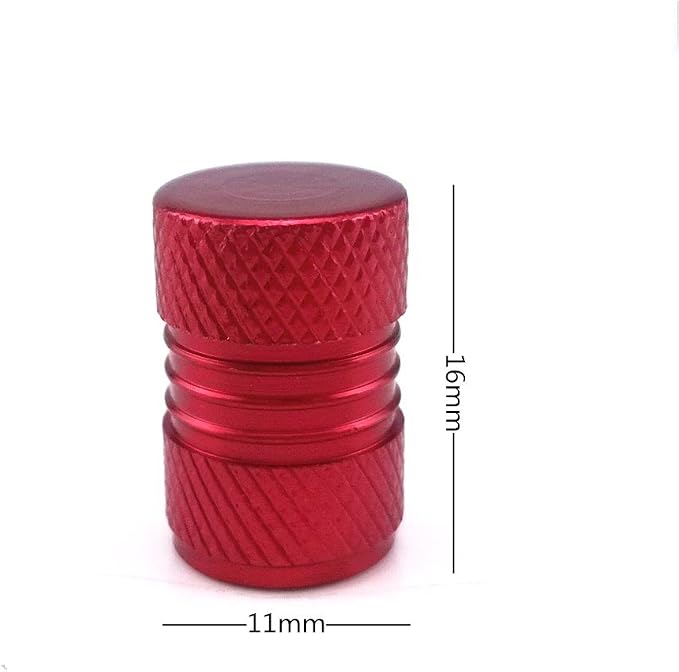 Set de 28 tapas de válvula de aluminio para bicicleta miniatura 4