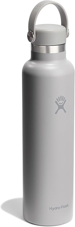 Hydro Flask Water Bottle - Insulated Stainless Steel - Non Spill, Leakproof in 24 Oz Birch Gray