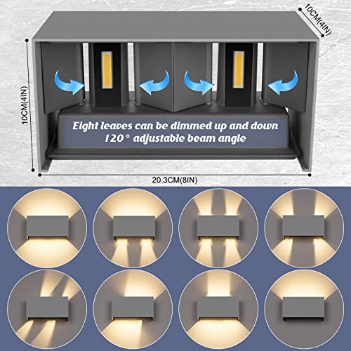 Apliques de pared para exterior e interior con luces de terraza impermeables IP65 2