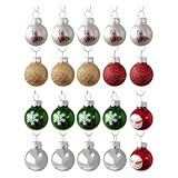 Adornos de Bolas de Árbol de Navidad - Multicolor 20 Piezas A Prueba de Rompimiento | Multicolor Decoración De Árbol De Navidad Set - Para Interior y Exterior, Puerta, Salón, Oficina, Escuela, Jardín
