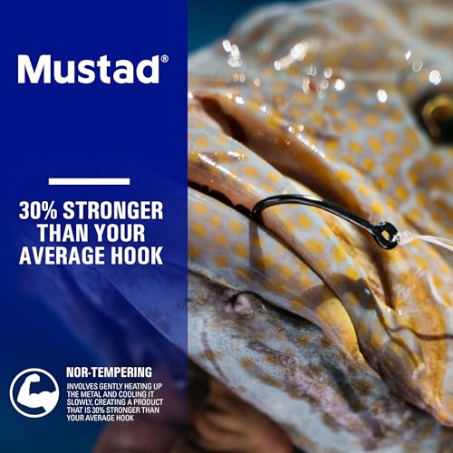 Mustad Demon Perfect Inline Circle Hook 39950NP, 3X Strong Fishing Hooks, Wide Gap Circle Hook Packs for Saltwater & Freshwater Fishing, Original Design Big Hooks, Black Nickel - Size 6/0-25 Packs