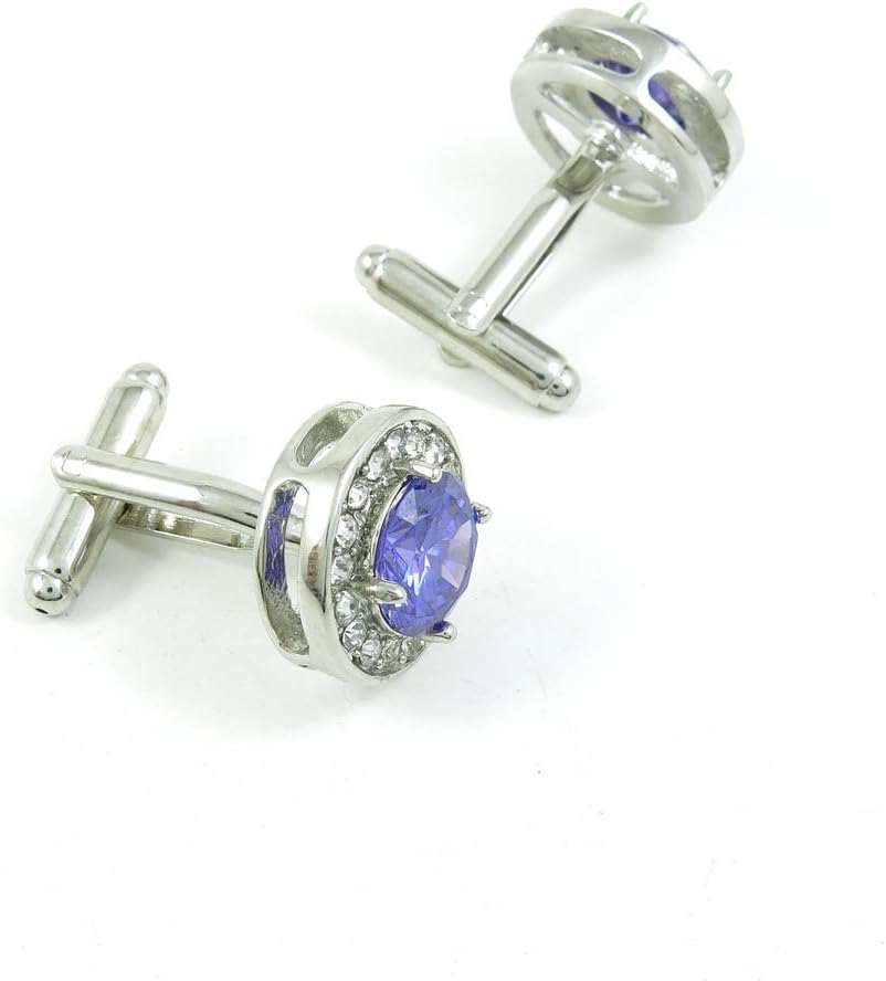 Cufflinks Cuff Links Fashion Mens Boys Jewelry Wedding Party Favors Gift LSO090 Purple Crystal Carving