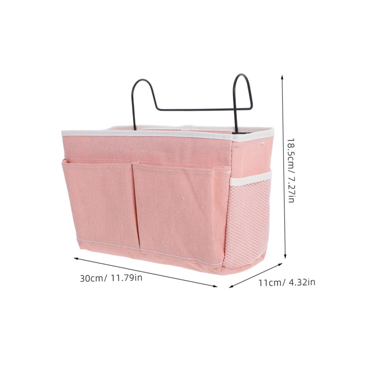 Levemolo 2 Stück Betttasche aus Hochwertigem Stoff Multifunktionaler Hänge Organizer mit Fächern für Bücher Magazine und Kleinigkeiten Platzsparend für Studentenwohnheim Hochbett und