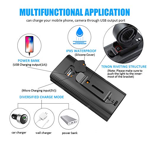 Wasaga Usb Rechargeable Bike Light Set - 3000 Lumens Bike Headlight Super Bright Waterproof Bicycle Light And Taillight For Road Bike, Bmx #TOP2