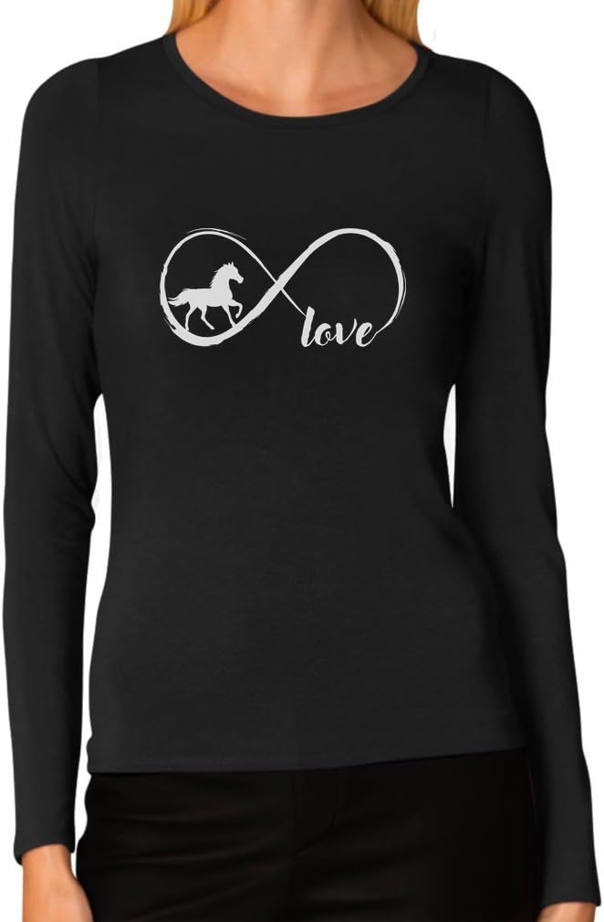 Tstars - Gift For Horse Lover Infinite Love Women Long Sleeve T-Shirt