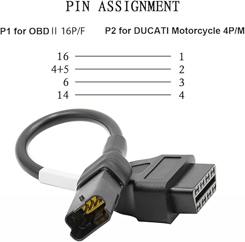 Miniatura 3 de ELM327 V1.5 con cables OBD-2 de motocicleta para Ducati Mini escáner OBD E-F-I Motobike Herramienta de diagnóstico de fallas Protocolo OBD