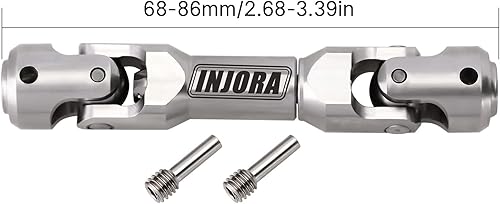 Miniatura 2 de INJORA Eje de transmisión de acero inoxidable resistente para Axial SCX10 90046 AXI03007 TRX4 Redcat Gen8 110 RC Car Crawler Upgrad(2.677-3.386 in)