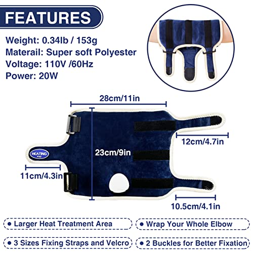 Cameco Heated Elbow Wrap For Pain Relief, Electric Heating Pad For Tendonitis, Tennis Elbow & Arthritis, Dry Heat Therapy With Auto Shut Off & 86℉-158℉ Adjustable For Arm, Leg, Knee, Men And Women #TOP5