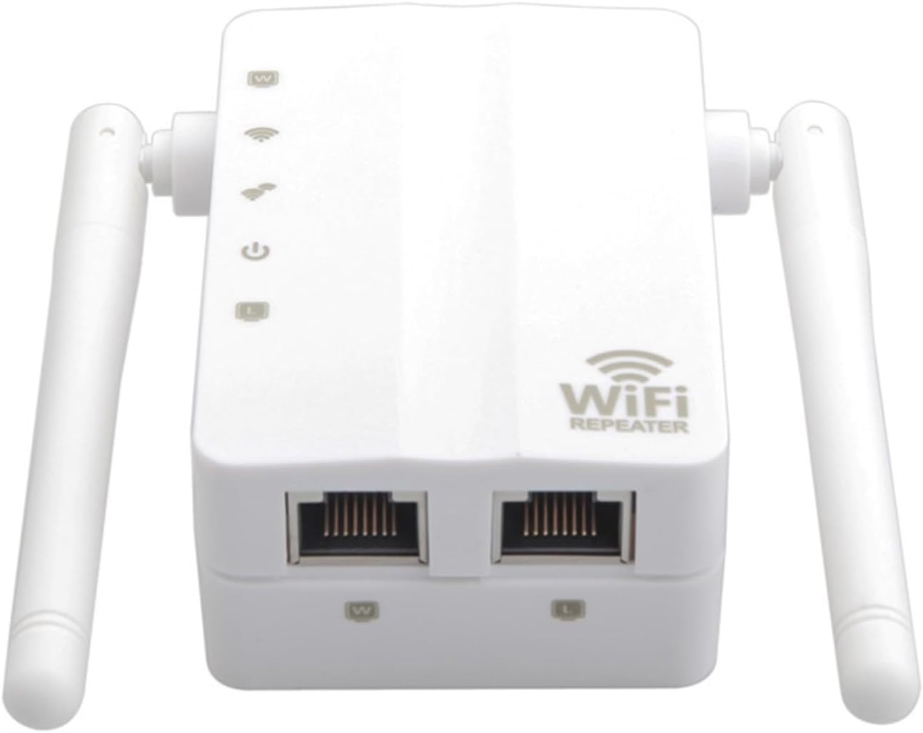 Diagram showing the Lovskoo WiFi Repeater connected to the internet via its WAN port using a network cable.