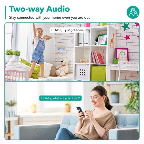 Wansview Indoor Security Camera 4Pcs, 1080Phd Wifi Indoor Camera, Baby Camera, Baby Monitor, Pet Camera, Realtime Alert Two-Way Audio Night Vision, Compatible With Alexa #TOP2