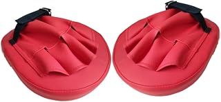 CLISPEED Par Almofadas Tailandesas Vermelhas Treinamento De Kickboxing Almofadas De Chute Curvas Almofadas De Treinamento Curvadas Alvo De Mão Luvas De Boxe Arco Defletor Tailândia Alvo De