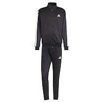 adidas Homme SPORTSWEAR BASIC 3 STRIPES FLEECE TRACKSUIT, Black, XXL Tall