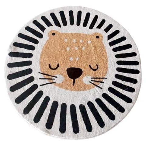 Tapis Enfant YATOLA Lion Rond Cover