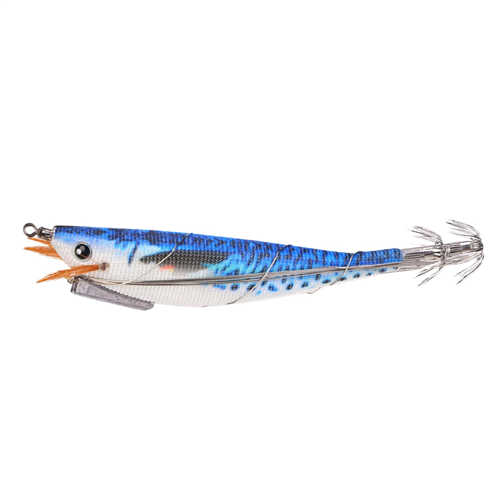 Señuelo Para Calamar Con Diseño De Camarón - Anzuelo Doble Flotante, Brillo En Oscuridad, 11 Cm, Ideal Para Pesca Costera Y Alta Mar